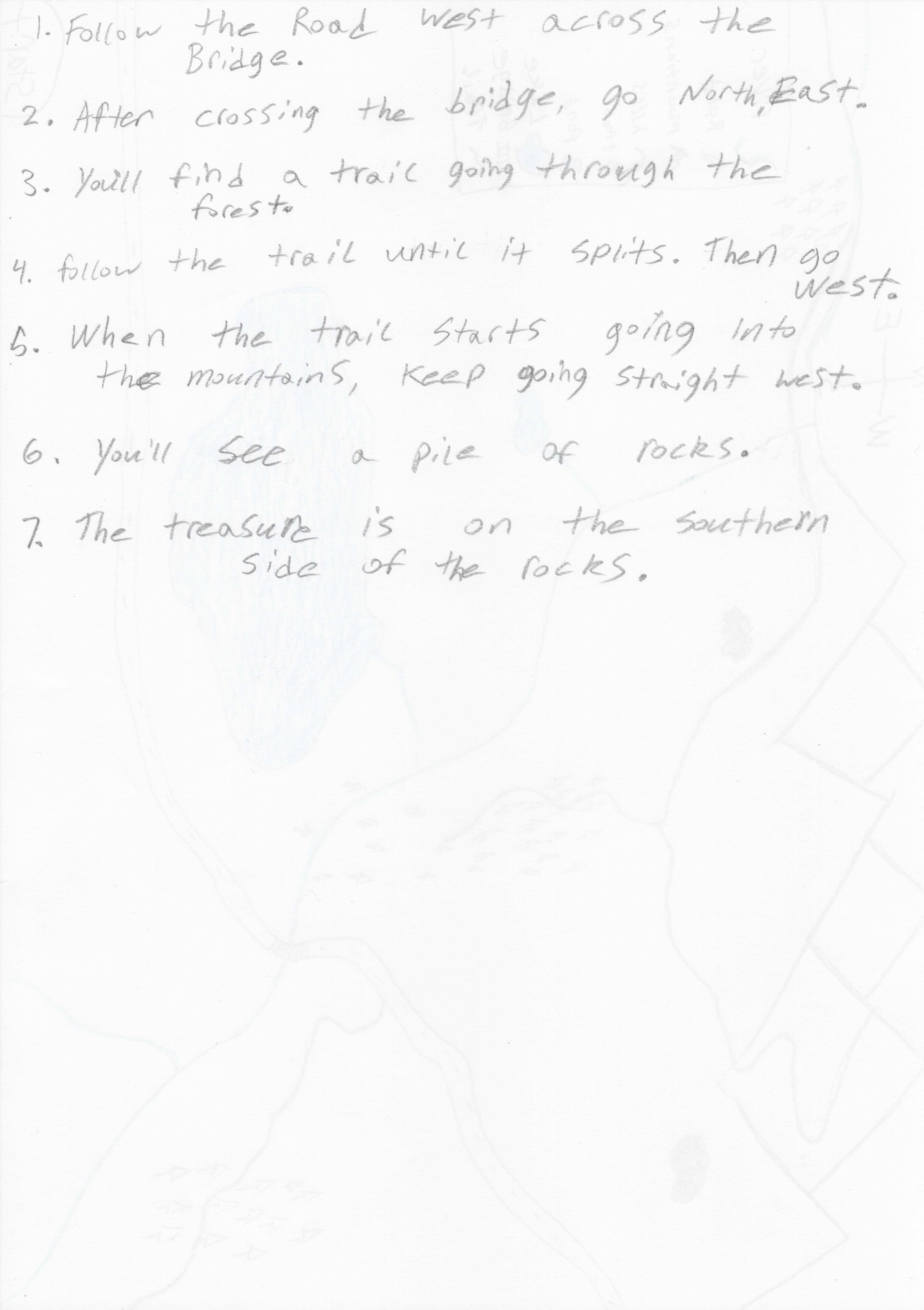 Instructions for Treasure Map